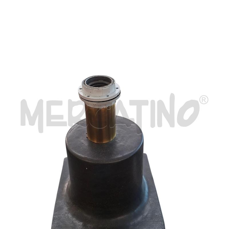 LAMPADA GAMBONE ITALY BASE CUBICA MARRONE E BEIGE  | Mercatino dell'Usato Arcore 3