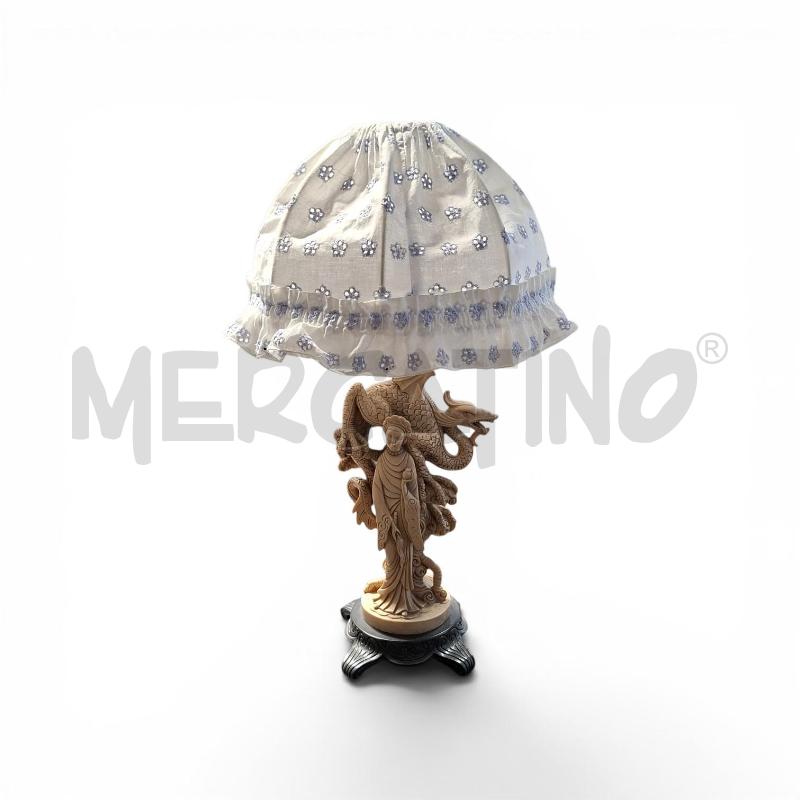 LAMPADA STATUA ORIENTALE DONNA CON DRAGO  | Mercatino dell'Usato Arcore 1
