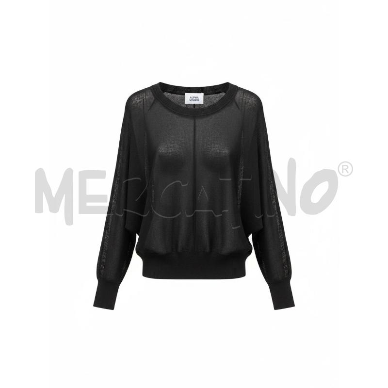 MAGLIA DONNA ALPHA STUDIO NERA | Mercatino dell'Usato Arcore 1