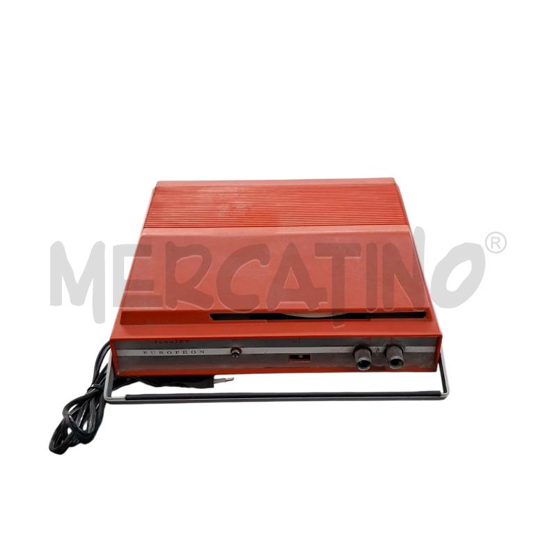 MANGIACASSETTE EUROPHON ARANCIO CON DISCHI | Mercatino dell'Usato Arcore 2