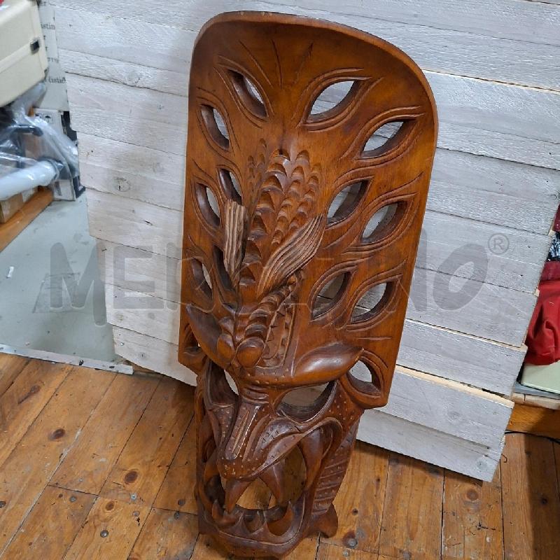 MASCHERA GRANDE LEGNO TESTA  DRAGO | Mercatino dell'Usato Arcore 1