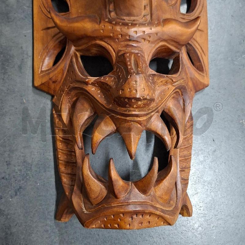 MASCHERA GRANDE LEGNO TESTA  DRAGO | Mercatino dell'Usato Arcore 2