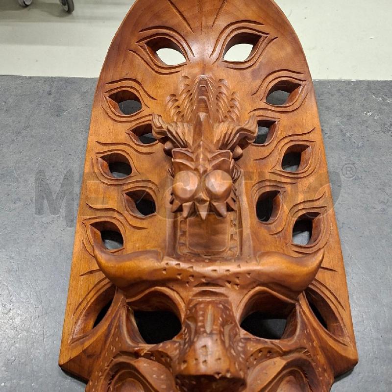 MASCHERA GRANDE LEGNO TESTA  DRAGO | Mercatino dell'Usato Arcore 4