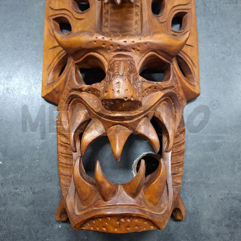 MASCHERA GRANDE LEGNO TESTA  DRAGO | Mercatino dell'Usato Arcore 5