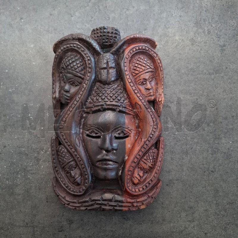 MASCHERA LEGNO 5 FACCE 25 CM | Mercatino dell'Usato Arcore 1