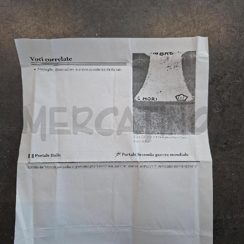 MEDAGLIA 11ESIMA ARMATA FIRMATA MORI | Mercatino dell'Usato Arcore 3