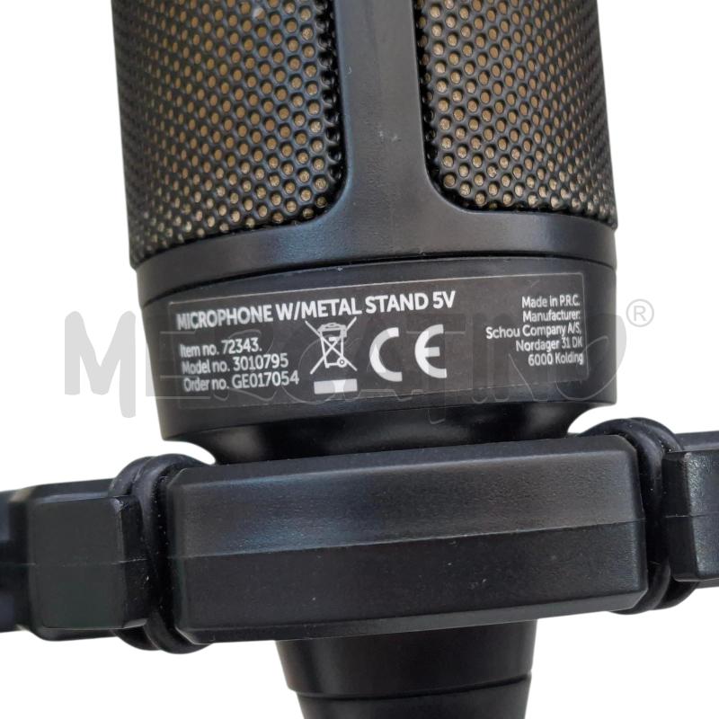 MICROFONO METAL STAND 5V NERO | Mercatino dell'Usato Arcore 2