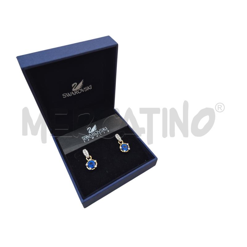 ORECCHINI SWAROVSKI PENDENTI PIETRA BLU CON IMBALLO | Mercatino dell'Usato Arcore 1