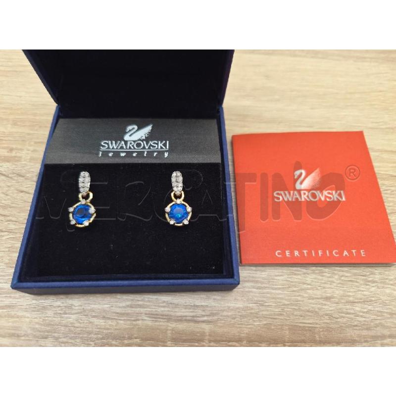 ORECCHINI SWAROVSKI PENDENTI PIETRA BLU CON IMBALLO | Mercatino dell'Usato Arcore 2