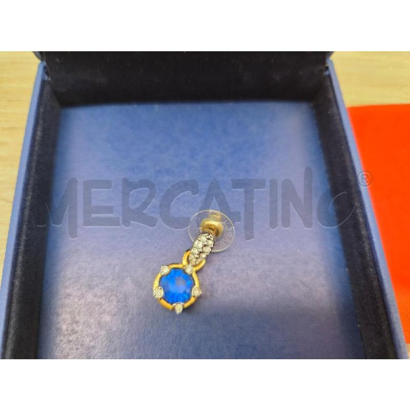 ORECCHINI SWAROVSKI PENDENTI PIETRA BLU CON IMBALLO | Mercatino dell'Usato Arcore 3