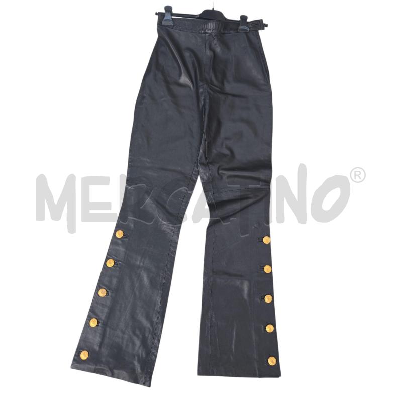 PANTALONE DONNA GIO MORETTI NERO PELLE TG 42 | Mercatino dell'Usato Arcore 1