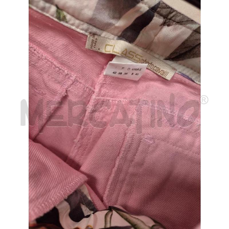 PANTALONE DONNA ROBERTO CAVALLI CLASS ROSA TG 42 | Mercatino dell'Usato Arcore 4