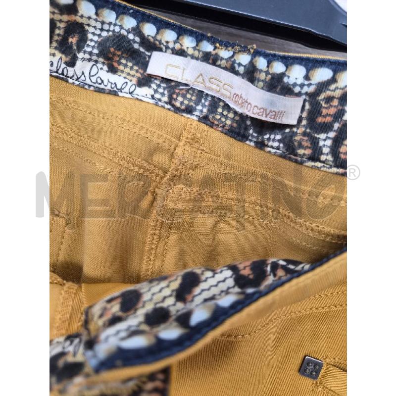 PANTALONE DONNA ROBERTO CAVALLI CLASS SENAPE TG 42 | Mercatino dell'Usato Arcore 4