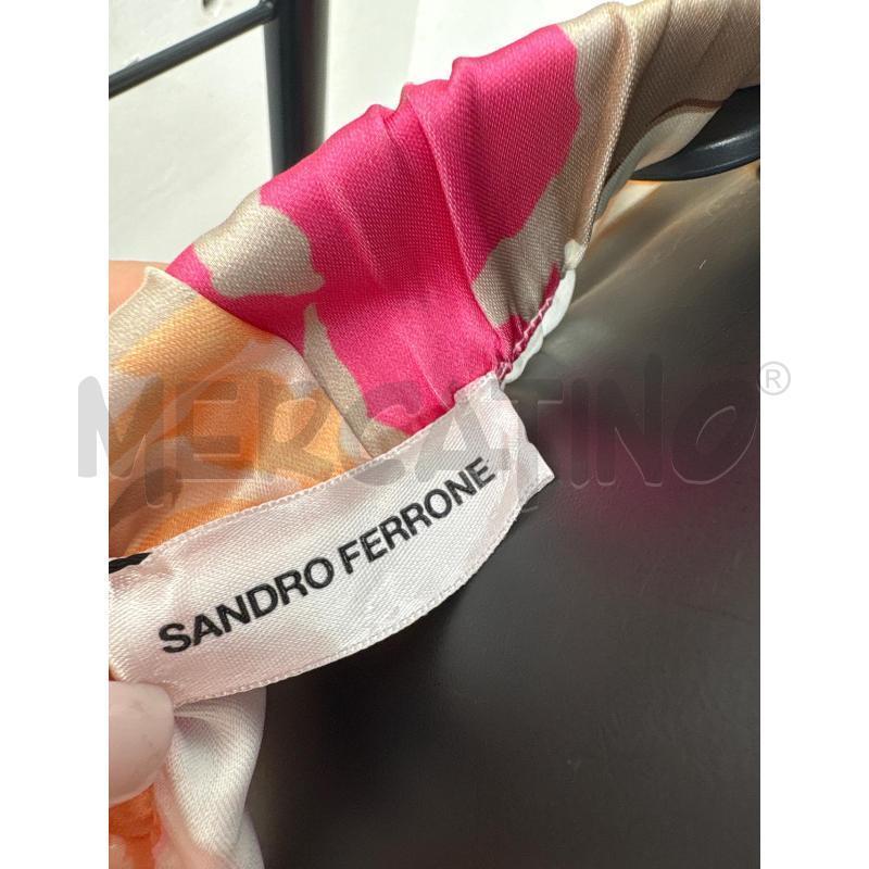 PANTALONE DONNA SANDRO FERRONE A FIORI BEIGE FUCSIA NEW TG.42 | Mercatino dell'Usato Arcore 4