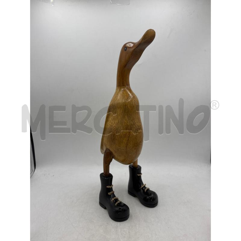 PAPERA LEGNO 34 CM CON STIVALETTI NERI  | Mercatino dell'Usato Arcore 1