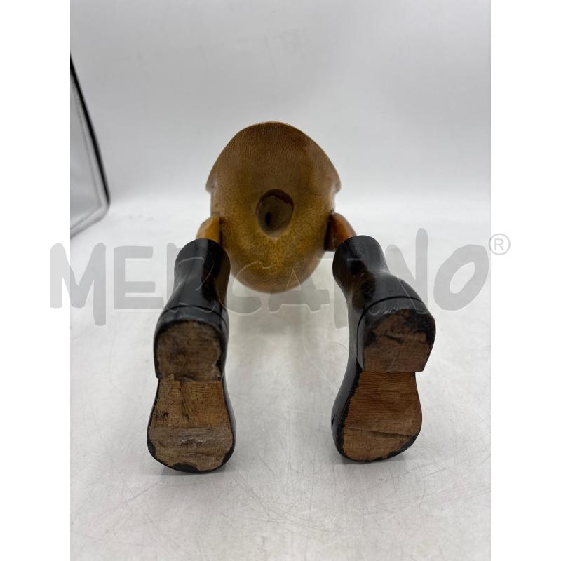 PAPERA LEGNO 34 CM CON STIVALETTI NERI  | Mercatino dell'Usato Arcore 3