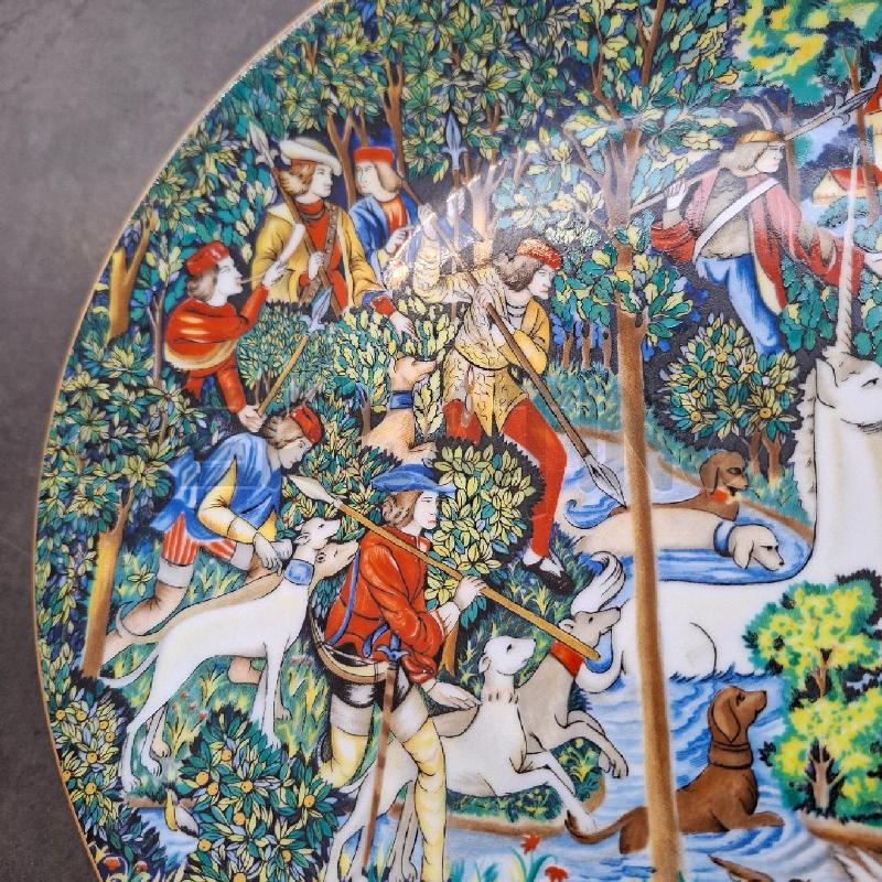PIATTO LIMOGES FRANCE 25 CM LA CHASSE A LA LICORNE N4 | Mercatino dell'Usato Arcore 3