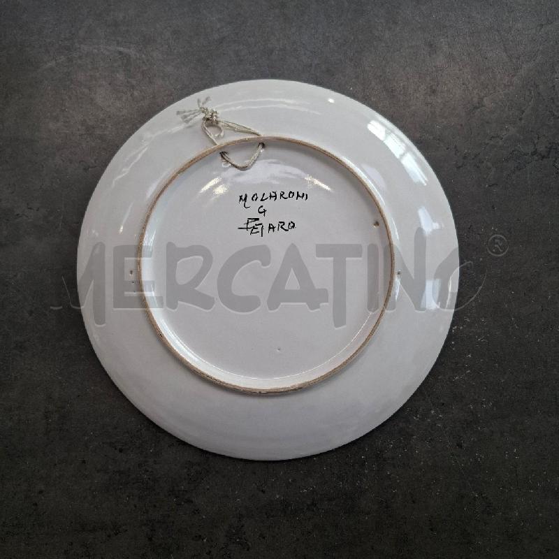 PIATTO MOLARONI G. PESARO BLU CON DAMA AL CENTRO  | Mercatino dell'Usato Arcore 2