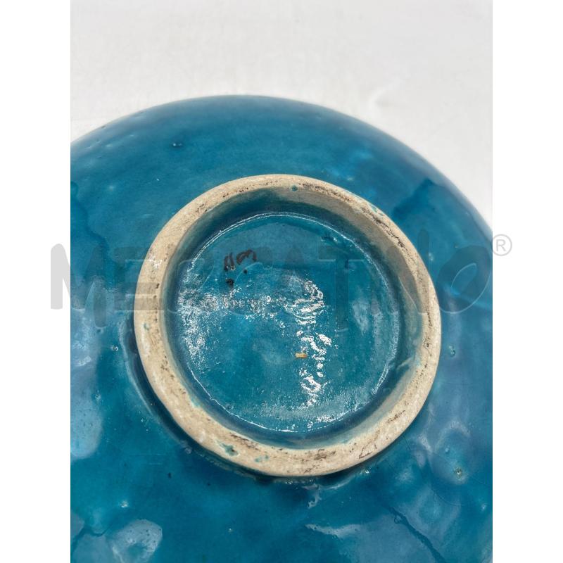 PIATTO TURCHESA CON PESCE KOI 24 CM | Mercatino dell'Usato Arcore 4