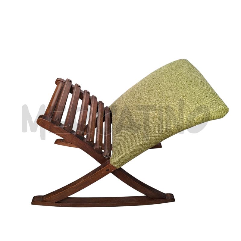 POGGIA PIEDI LEGNO E TESSUTO VERDE | Mercatino dell'Usato Arcore 2