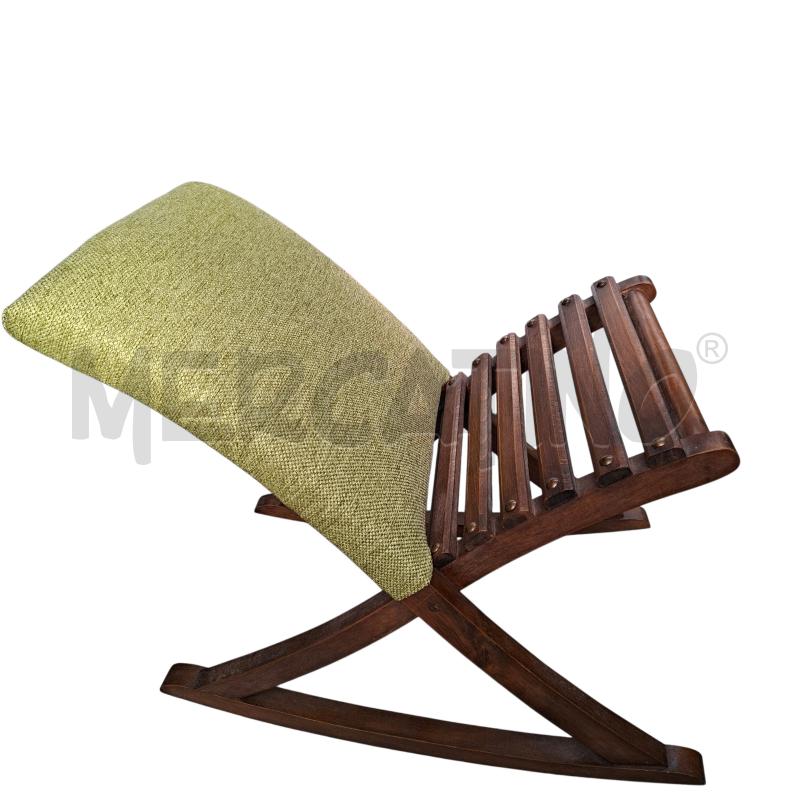 POGGIA PIEDI LEGNO E TESSUTO VERDE | Mercatino dell'Usato Arcore 3