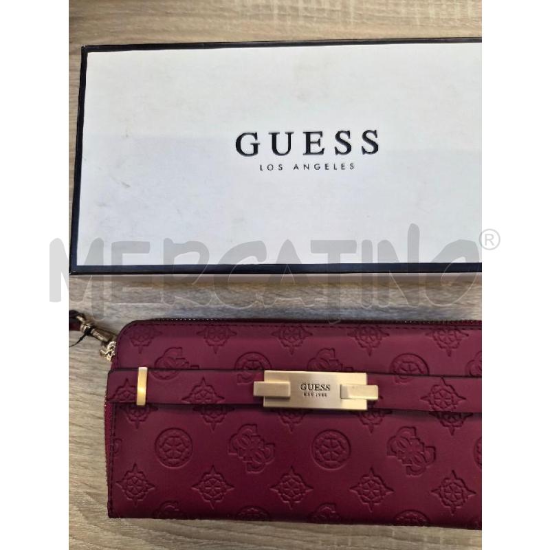 PORTA FOGLIO GUESS NUOVO BORDEAUX | Mercatino dell'Usato Arcore 2