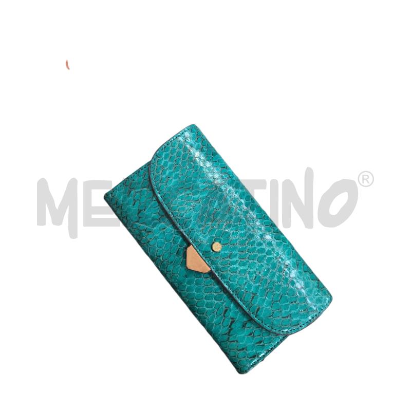 PORTA FOGLIO HOSS VERDE TURCHESE PITONE  | Mercatino dell'Usato Arcore 1