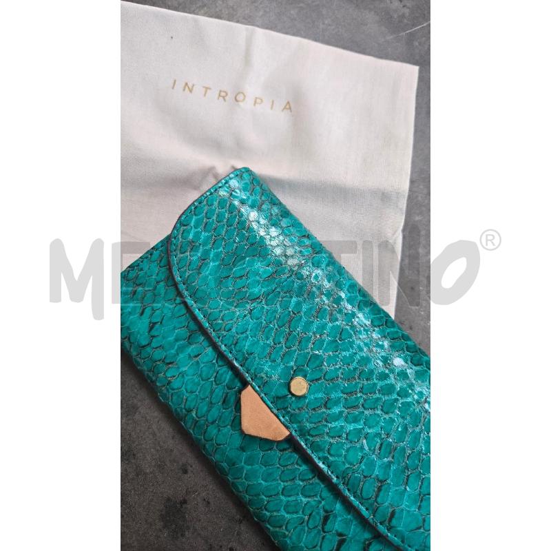 PORTA FOGLIO HOSS VERDE TURCHESE PITONE  | Mercatino dell'Usato Arcore 2