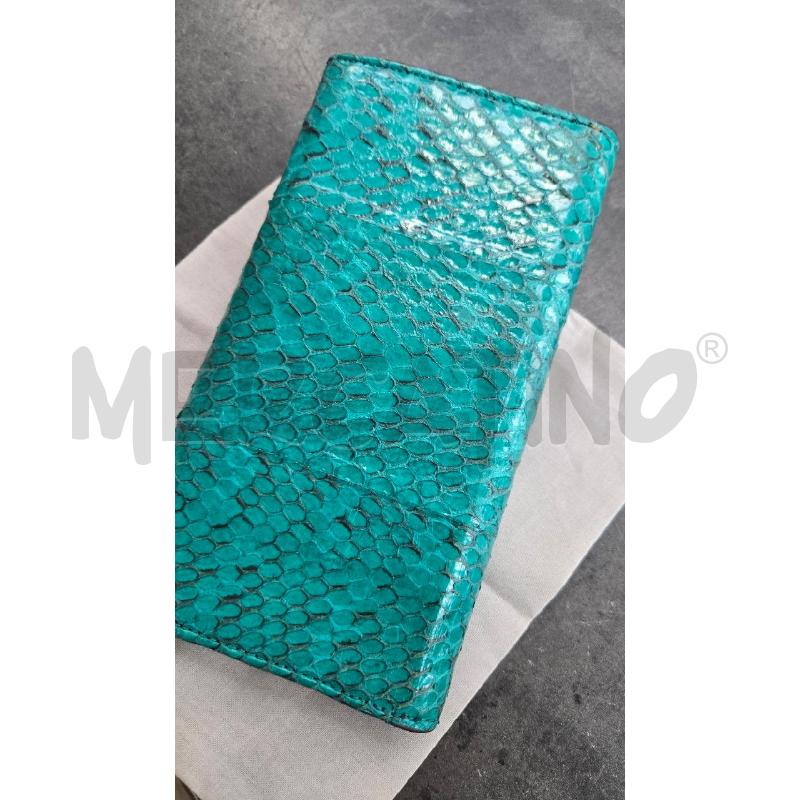 PORTA FOGLIO HOSS VERDE TURCHESE PITONE  | Mercatino dell'Usato Arcore 4