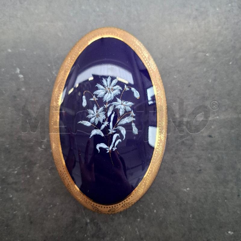 PORTA GIOIE LIMOGES Y. DEGOT FRANCE BLU OVALE | Mercatino dell'Usato Arcore 3