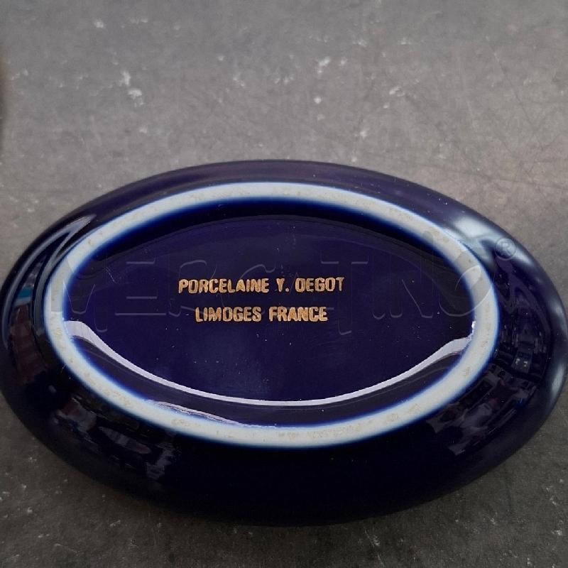 PORTA GIOIE LIMOGES Y. DEGOT FRANCE BLU OVALE | Mercatino dell'Usato Arcore 4