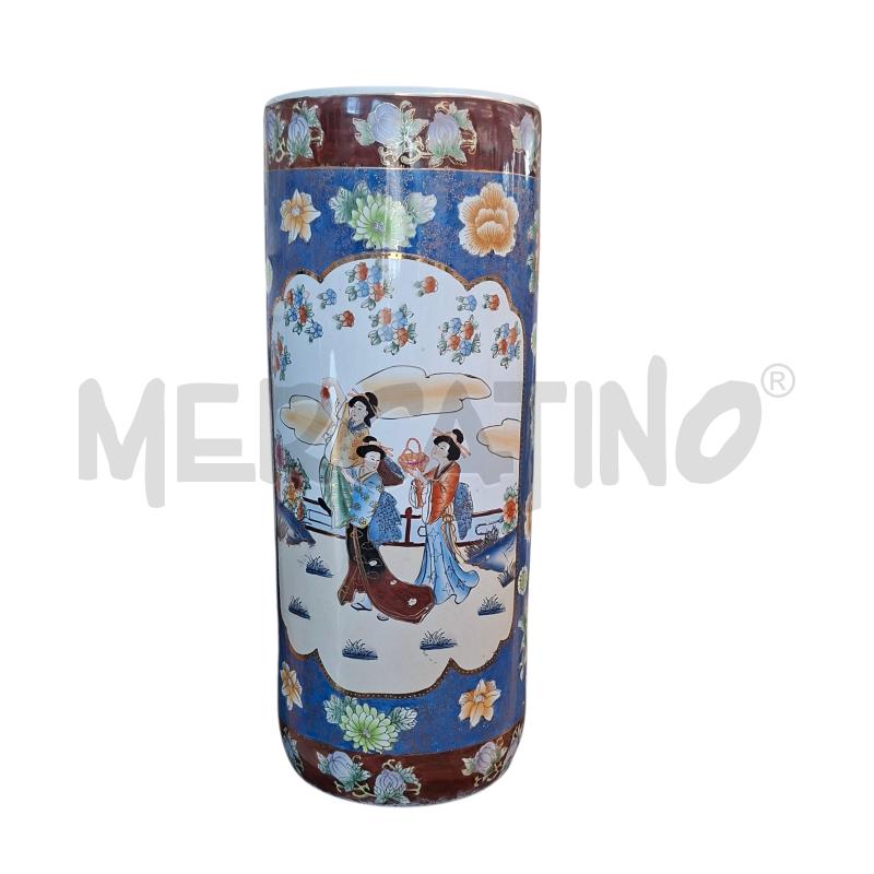 PORTA OMBRELLI STILE ORIENTALE BLU E DONNE  | Mercatino dell'Usato Arcore 1