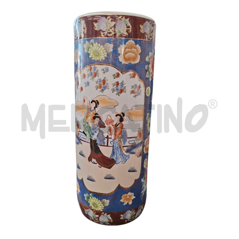 PORTA OMBRELLI STILE ORIENTALE BLU E DONNE  | Mercatino dell'Usato Arcore 3