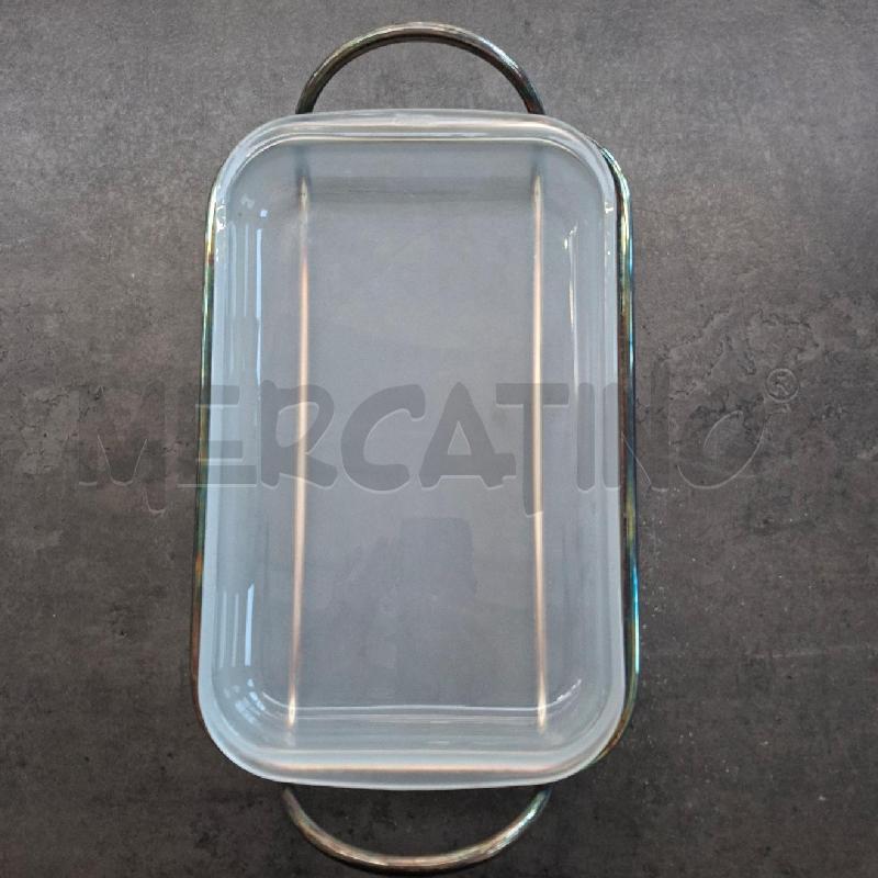 PORTA PIROFILA RETTANGOLARE COLOR ARGENTO SABATTINI  | Mercatino dell'Usato Arcore 1