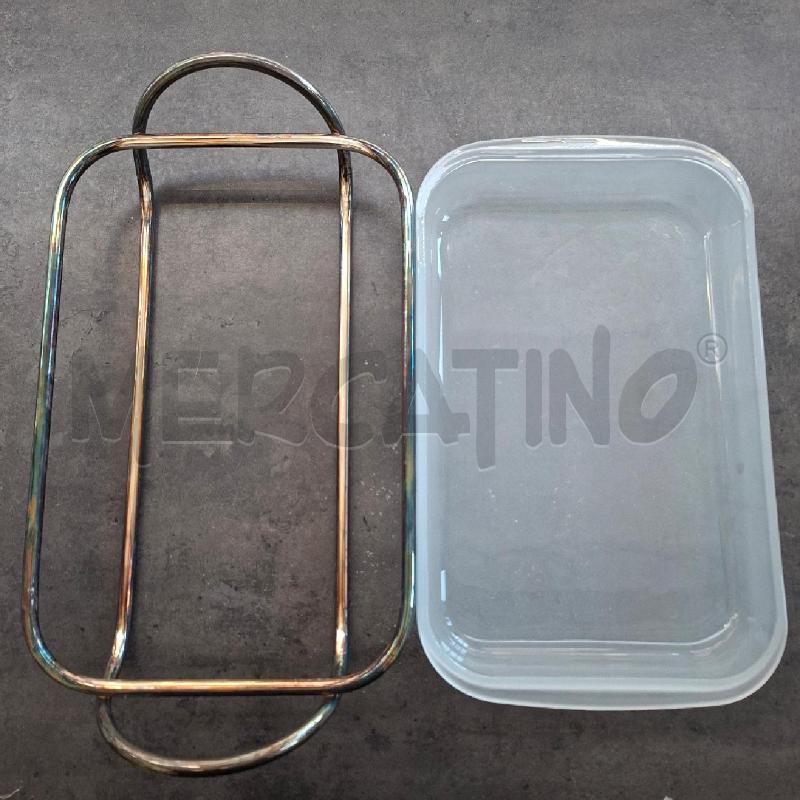PORTA PIROFILA RETTANGOLARE COLOR ARGENTO SABATTINI  | Mercatino dell'Usato Arcore 4