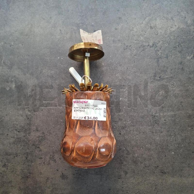 PORTA SIGARETTE LEGNO E OTTONE | Mercatino dell'Usato Arcore 1