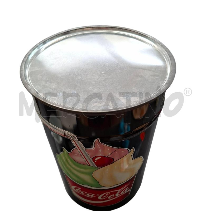 POUF BIDONE CUP CAKE COCA COLA NERO LATTA  | Mercatino dell'Usato Arcore 4