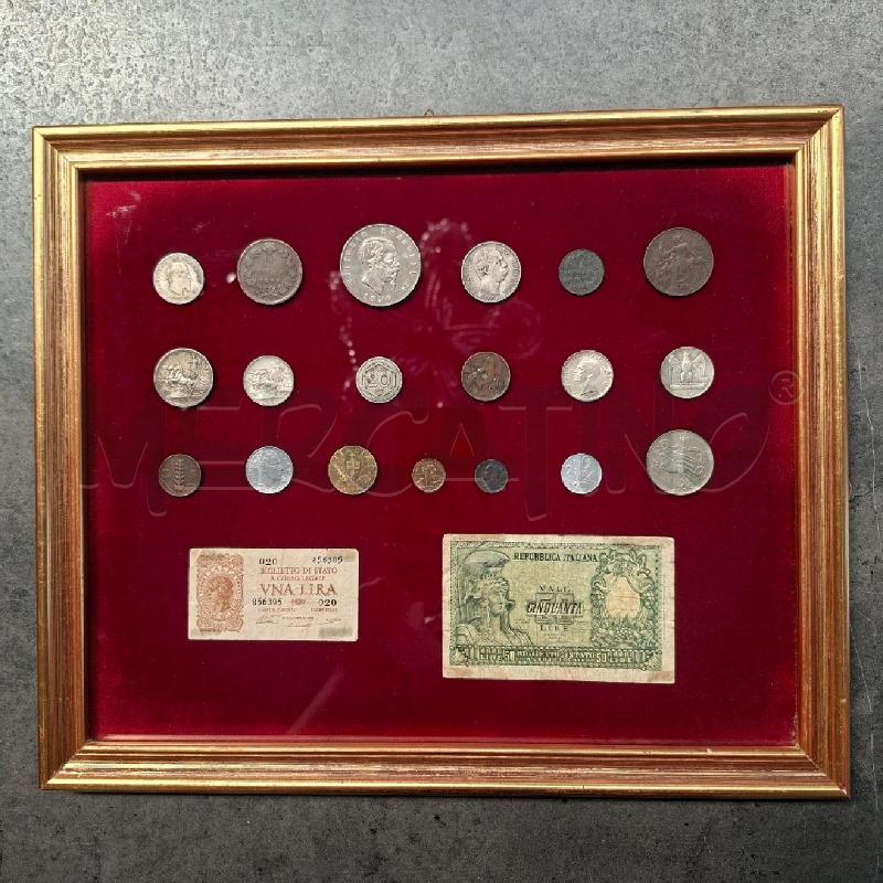 QUADRETTO MONETE E BANCONOTE VECCHIE  | Mercatino dell'Usato Arcore 1