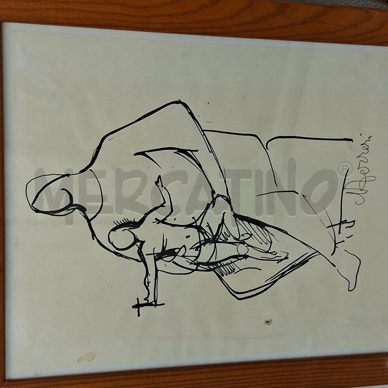 QUADRO 28X22 ANGELO FERRERI INCHIOSTRO SU CARTA  | Mercatino dell'Usato Arcore 3