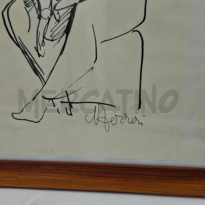 QUADRO 28X22 ANGELO FERRERI INCHIOSTRO SU CARTA  | Mercatino dell'Usato Arcore 4