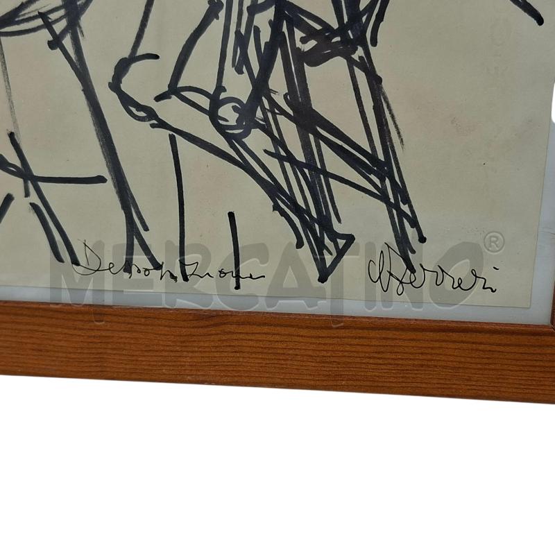 QUADRO 28X22 ANGELO FERRERI INCHIOSTRO SU CARTA  | Mercatino dell'Usato Arcore 3