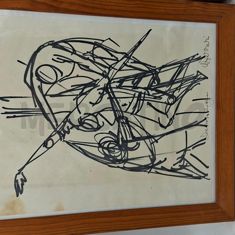QUADRO 28X22 ANGELO FERRERI INCHIOSTRO SU CARTA  | Mercatino dell'Usato Arcore 4