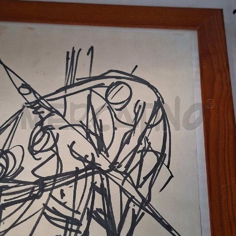 QUADRO 28X22 ANGELO FERRERI INCHIOSTRO SU CARTA  | Mercatino dell'Usato Arcore 5