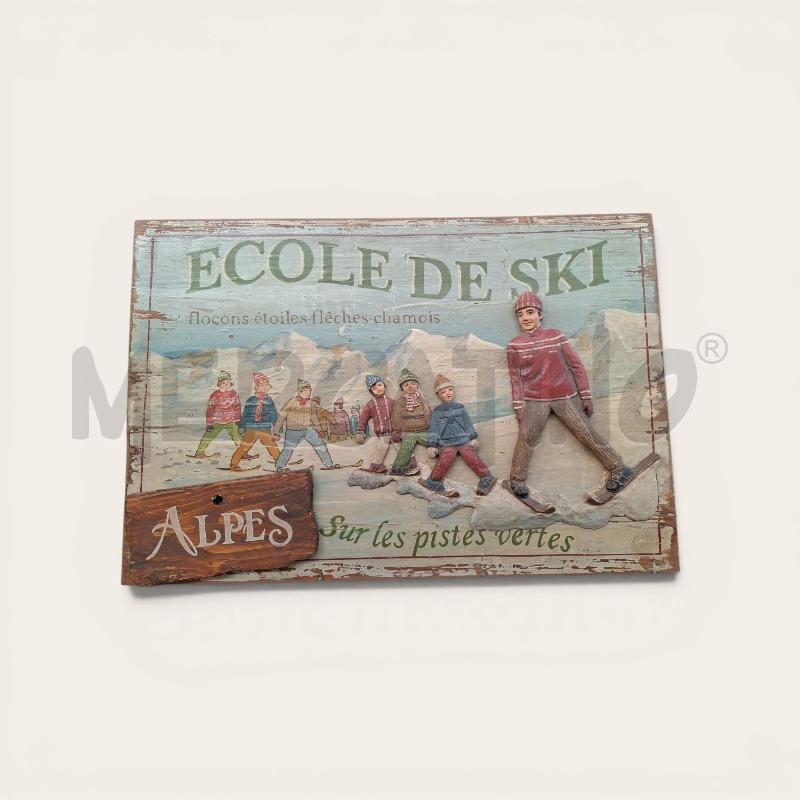 QUADRO ECOLE DE SKI 55X37 CM CIRCA  | Mercatino dell'Usato Arcore 1