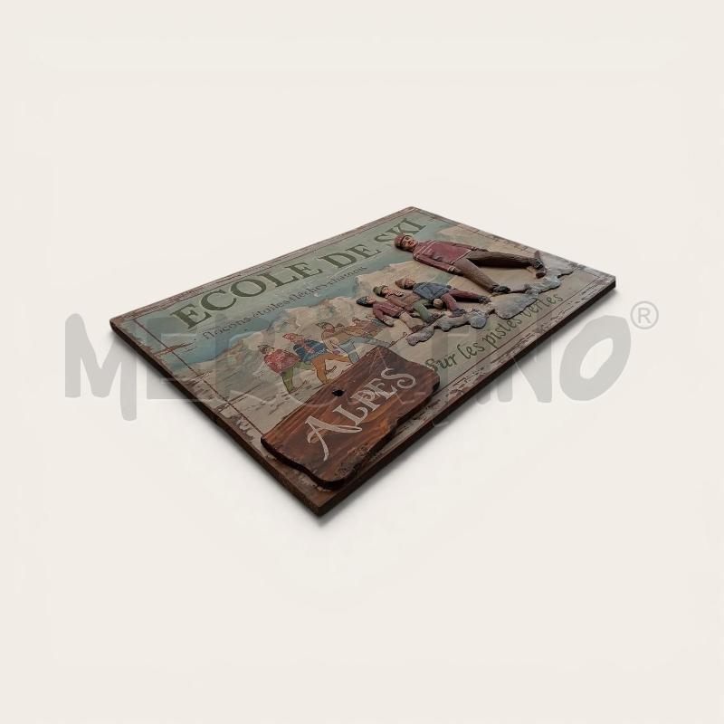 QUADRO ECOLE DE SKI 55X37 CM CIRCA  | Mercatino dell'Usato Arcore 2
