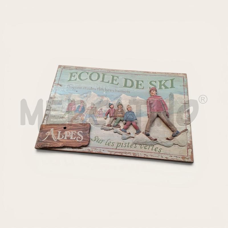 QUADRO ECOLE DE SKI 55X37 CM CIRCA  | Mercatino dell'Usato Arcore 4