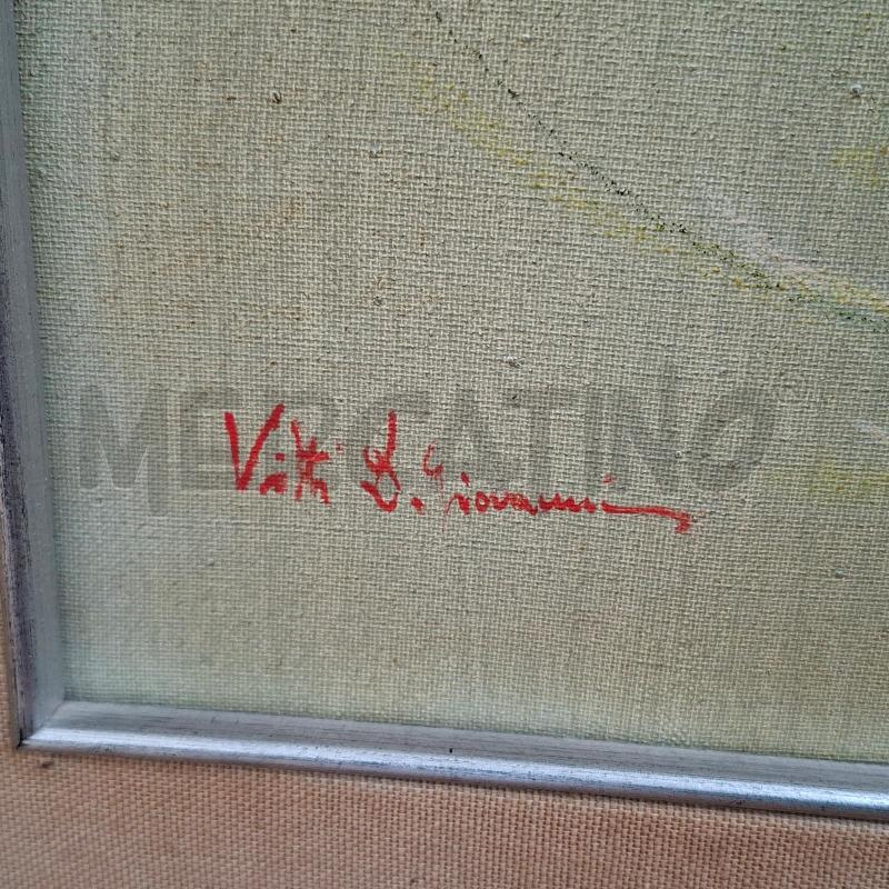 QUADRO FIRMATO GIOVANNI D. VITTI QUATTRO BAMBINI 50X70 CORNICE LEGNO  | Mercatino dell'Usato Arcore 4