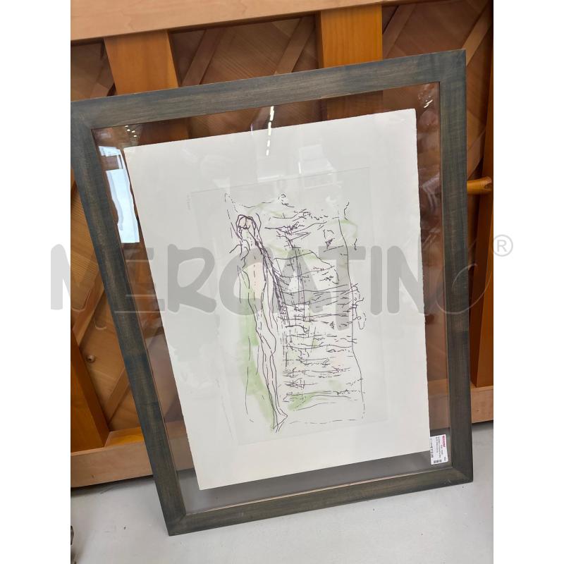 QUADRO LITOGRAFIA ERNESTO TRECCANI ALBERI CORNICE 68X87 | Mercatino dell'Usato Arcore 1