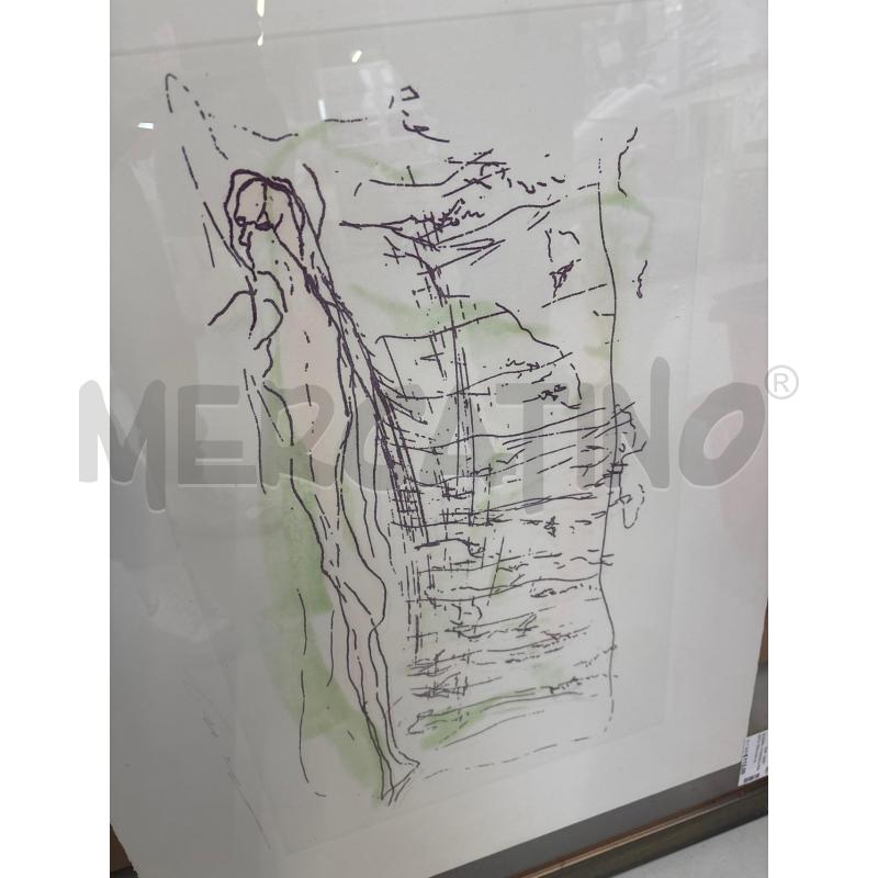 QUADRO LITOGRAFIA ERNESTO TRECCANI ALBERI CORNICE 68X87 | Mercatino dell'Usato Arcore 2