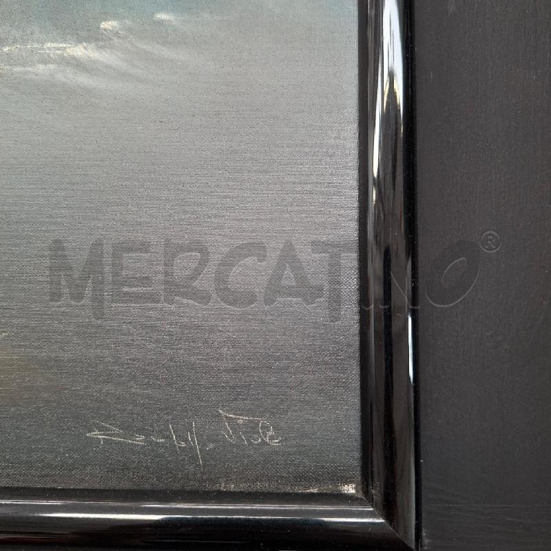 QUADRO RODOLFO VIOLA 20X50 PAESAGGIO CORNICE SFONDO NERO  | Mercatino dell'Usato Arcore 3